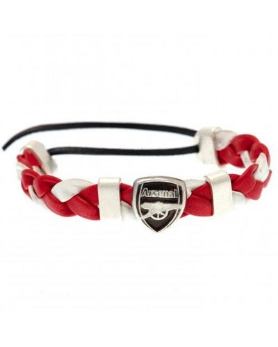 Arsenal Fc Pu Slider Bracelet - Red