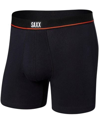 Saxx Underwear Co. Non-stop Stretch Cotton Boxer Brief - Blue