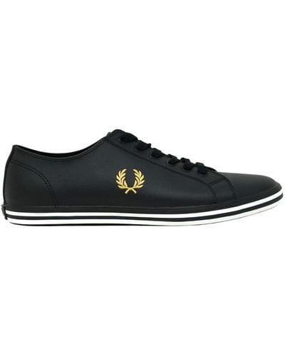 Fred Perry Kingston Leather B7163 102 Black Trainers