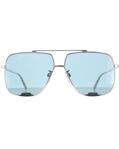 Bally Aviator Silver Blue By0017-d