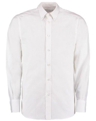 Kustom Kit City Long-sleeved Formal Shirt - White