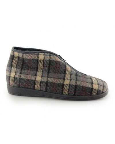 Mens boot slippers with cheap zips