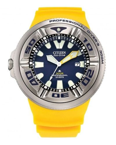 Citizen Eco-drive Mens Promaster Stainless Steel Watch - Bj8058-06l - Yellow