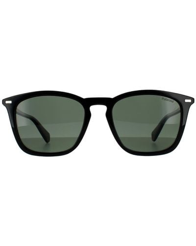 Ferragamo Square Black Brown Sf910s Sunglasses - Green