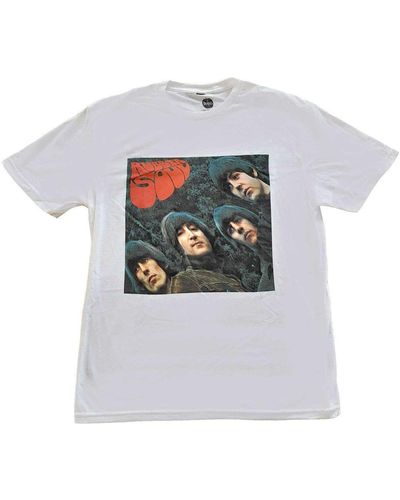 The Beatles Rubber Soul Album Ringspun Cotton T-shirt - White