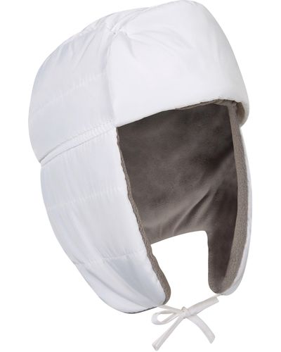 Mountain Warehouse Meribel Hat Quilted Trapper Comfort Headwear - White