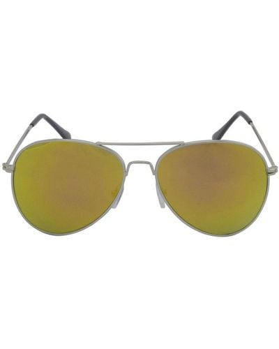 SVNX Metal Frame Aviator Sunglasses - Metallic