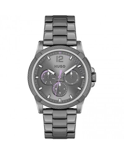 HUGO Impress For Her Stainless Steel Fashion Analogue Watch - 1540135 - Grey