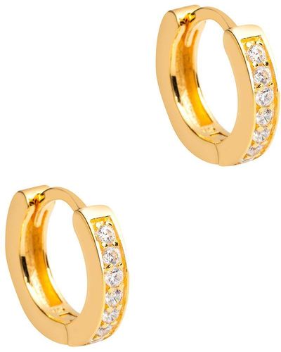 Pure Luxuries Gift Packaged 'alison' 18ct Yellow Gold Plated 925 Silver Hoop Earrings - Metallic
