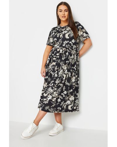 Yours Printed Midaxi Dress - White