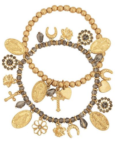 Bibi Bijoux Gold 'lucky Charm' Bracelet Set - Metallic