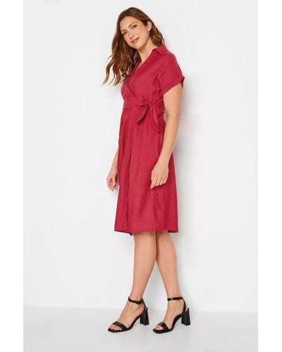 Long Tall Sally Tall Wrap Midi Dress - Red