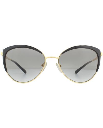 Michael Kors Cat Eye Light Gold Black Dark Grey Gradient Sunglasses