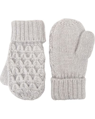 Mountain Warehouse Gloves Stretch Cuffs Chunky Knit Hand Cover - White