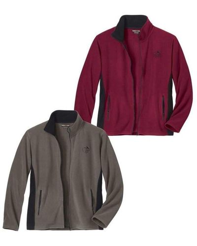 Atlas For Men Fleece Jacket Pack Of 2 - Red