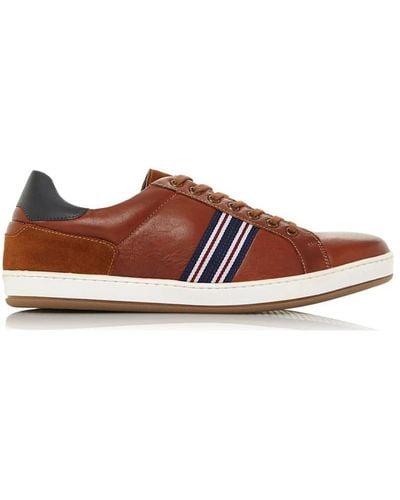 Dune 'tommy' Leather Trainers - Brown
