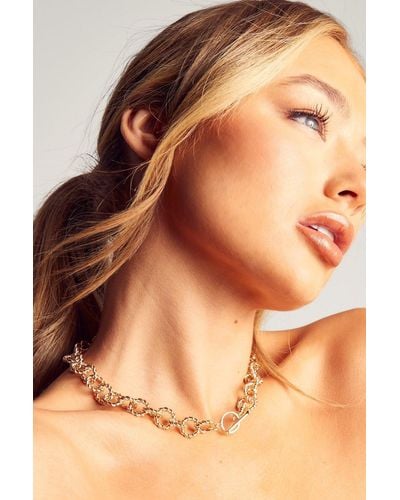 MissPap Chunky Interlock Chain Necklace - Brown