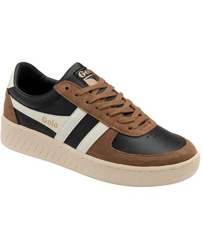 Gola 'grandslam Quadrant' Lace-up Trainers - Brown