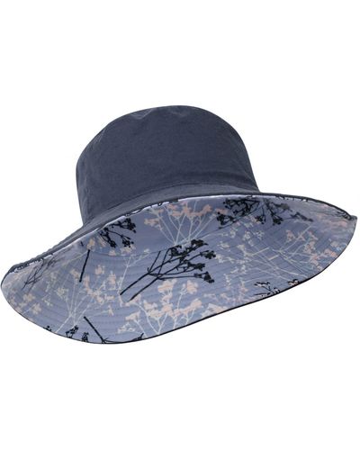 Mountain Warehouse Printed Hat Reversible Cotton Summer Travel Cap - Blue
