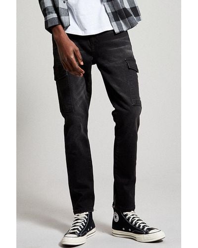 Burton Skinny Black Cargo Jeans
