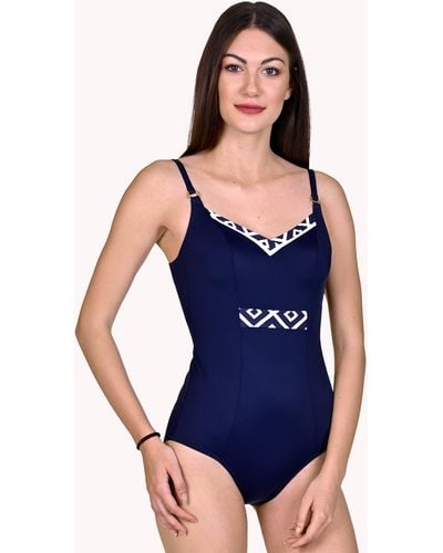 Lisca 'costa Rica' Underwired Non-padded Swimsuit - Blue