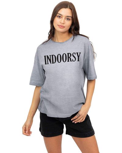 Sub_Urban Riot Indoorsy Womens Oversized Slogan T-shirt - White