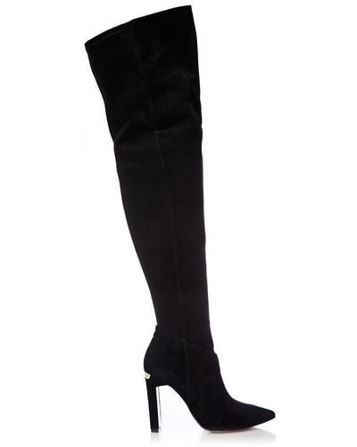 Moda In Pelle 'viramoda' Suede Over The Knee Boots - Black