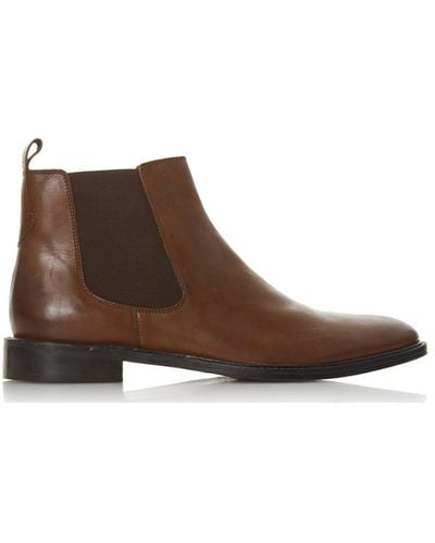 Dune 'master' Leather Chelsea Boots - Brown