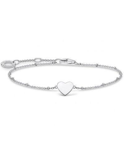 THOMAS SABO Jewellery Silver Heart Sterling Silver Bracelet - A1991-001-21-l19v - Metallic