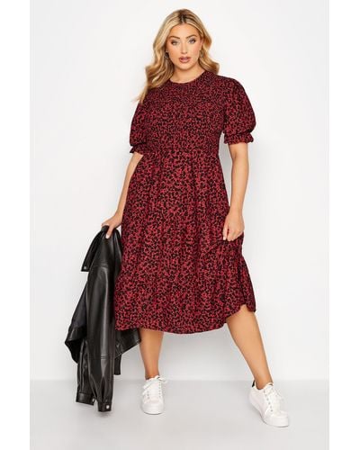 Yours Smock Dress - Red