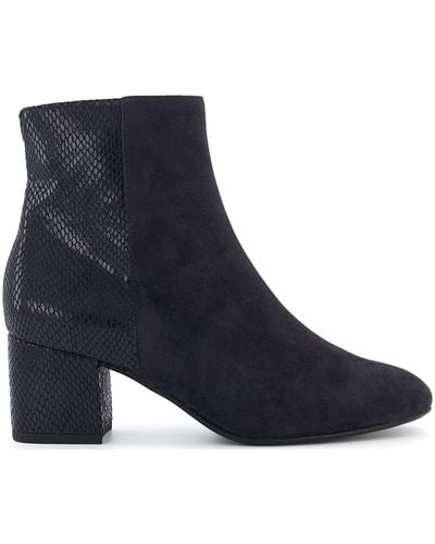 Dune 'pipi' Suede Smart Boots - Blue
