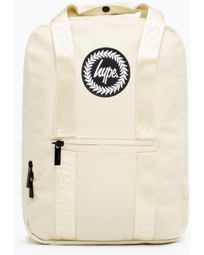 Hype Ecru Boxy Backpack - Natural