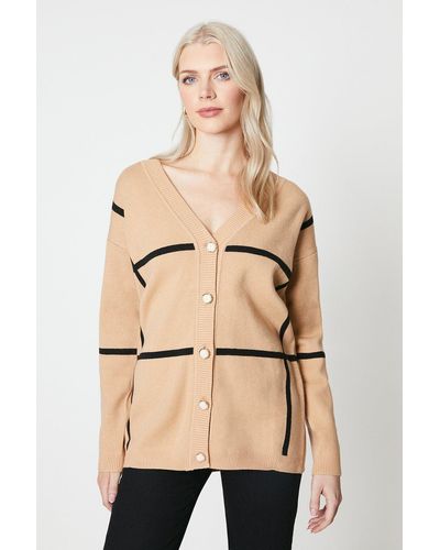 PRINCIPLES Jacquard Large Check Coatigan in Blue Lyst UK