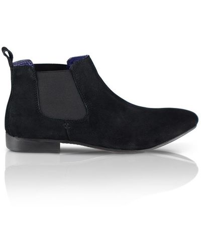 Silver Street London Carnaby Suede Chelsea Boot - Black