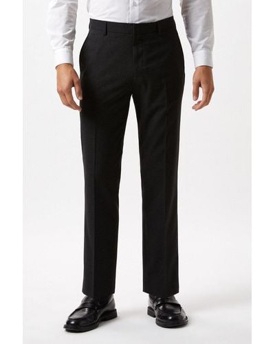 Burton Skinny Fit Charcoal Essential Suit Trousers - Black