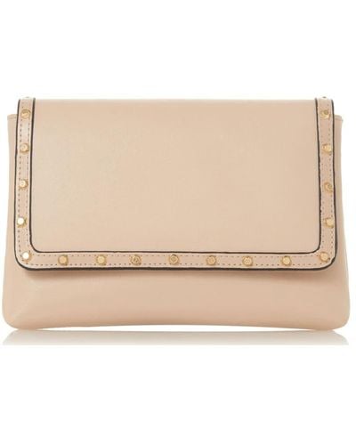Dune 'borriss' Leather Clutch - Natural