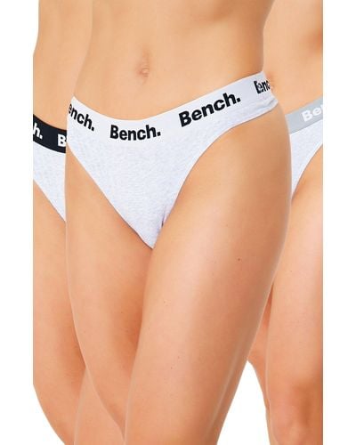 Bench 3 Pack 'mary' Cotton Blend Thongs - Blue