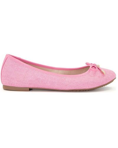 Dune 'harping' Ballet Court Shoes - Pink