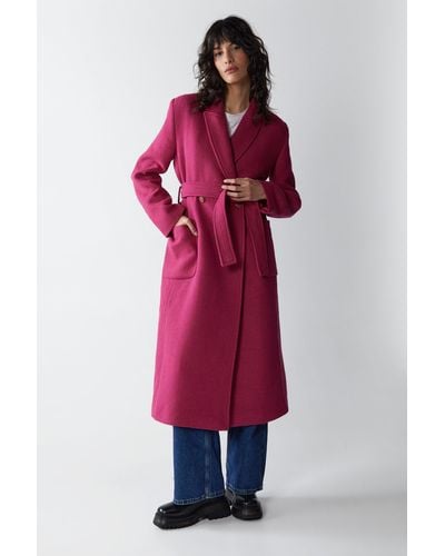 Warehouse Premium Wool Look Tailored Coat