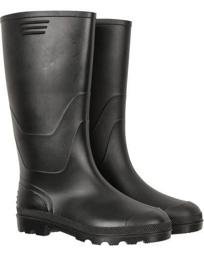 Mountain Warehouse Wade Wellies Waterproof Breathable Lined Rain Boots - Black
