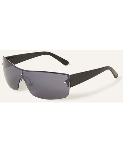 Accessorize Sports Wrap Visor Sunglasses - Black