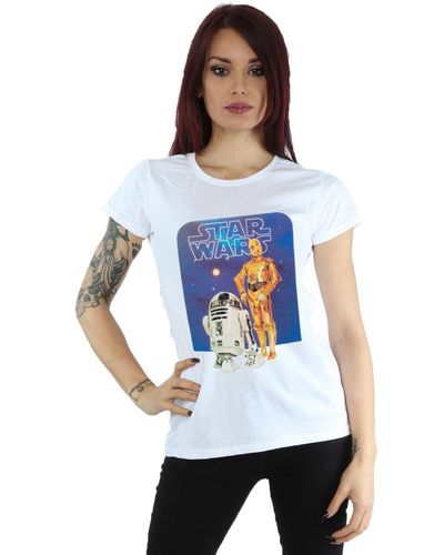 Star Wars R2-d2 And C-3po Cotton T-shirt - White
