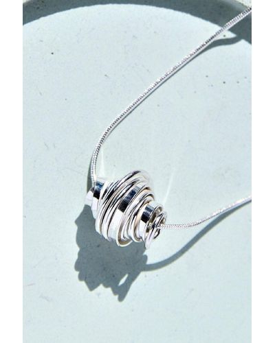 Otis Jaxon London Coiled Sterling Silver Pendant Necklace - Blue
