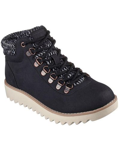 Skechers 'mountain Kiss Cute Factor' Leather Boots - Blue