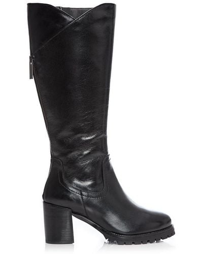 Moda In Pelle 'libriel' Leather Heeled Boots - Black