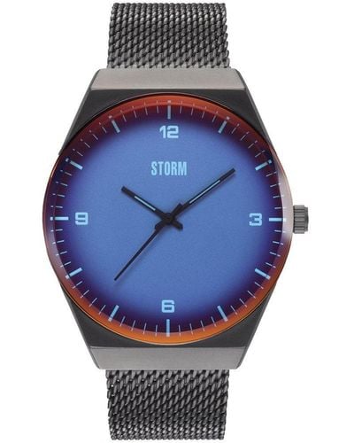 Storm Pinnacle Slate Blue Stainless Steel Fashion Quartz Watch - 47513/sl/b
