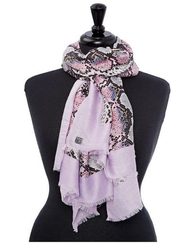 Moda In Pelle 'lottiescarf' Fabric Scarf - Blue