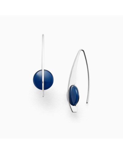 Skagen 'sea Glass' Stainless Steel Earrings - Skj1293040 - Blue