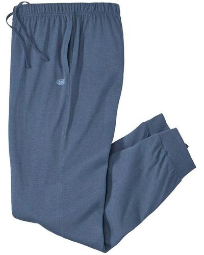 Atlas For Men Jersey Elasticated Waist Lounge Trousers - Blue