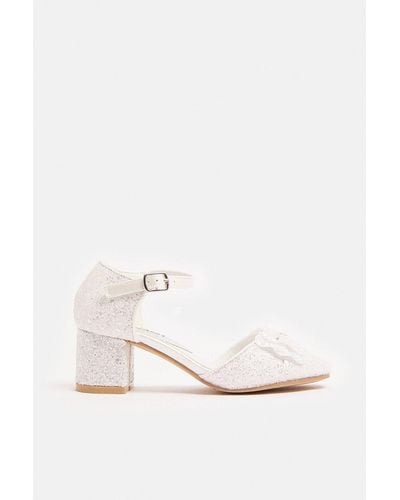 Coast Girls Glitter Shoes - White